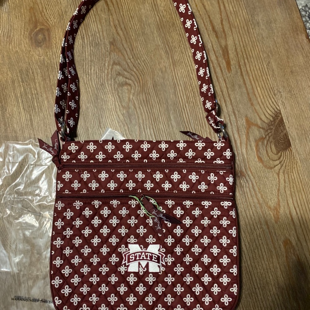 Vera Bradley triple zip hipster crossbody MSU